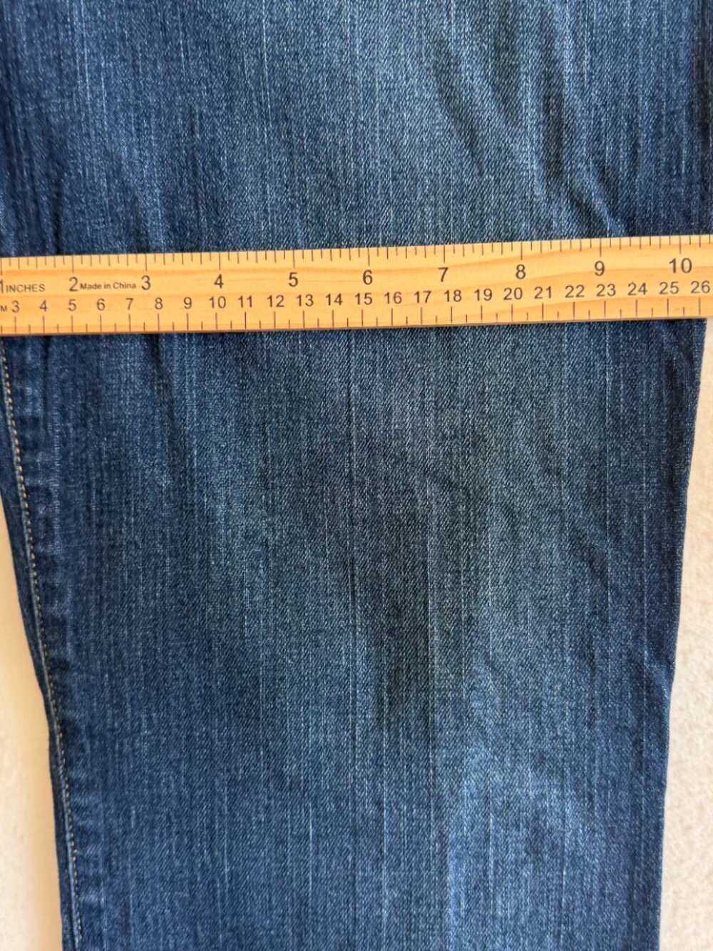 Lucky Brand Jeans Mens 32 Blue Straight Leg Dungarees Denim 32x31 Casual - Picture 10 of 14
